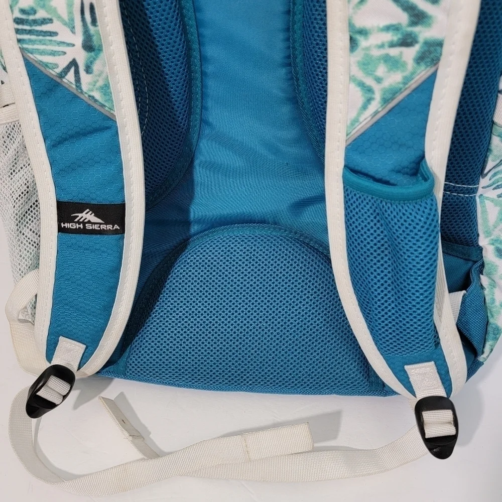 High Sierra Teal Blue/White/Green Backpack Back To School Unisex One Size